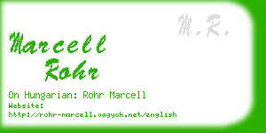 marcell rohr business card